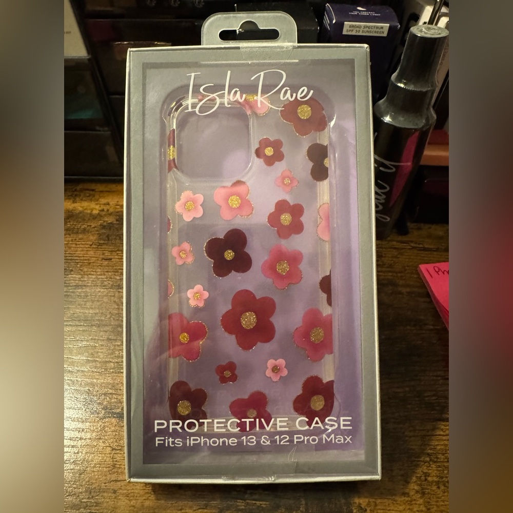 Floral iPhone 12 Pro Max Case - Pink and Red